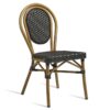 Black Aluminium wicker weave outdoor side chair