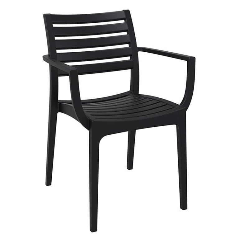 Artemis Black Square Outdoor Dining 4 Seater Set Nobis Restaurant