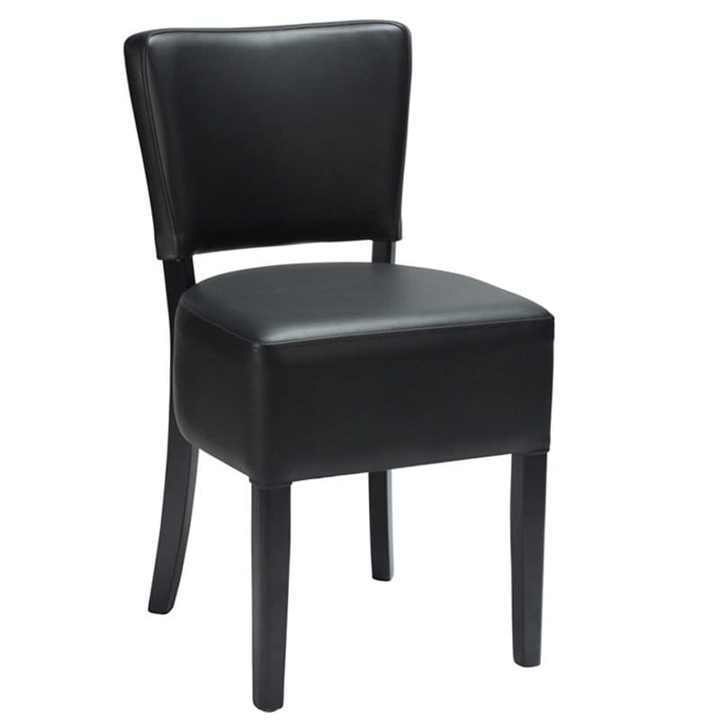 BlackFauxLeatherAltoSideChairNobisRestaurantFurniture Nobis