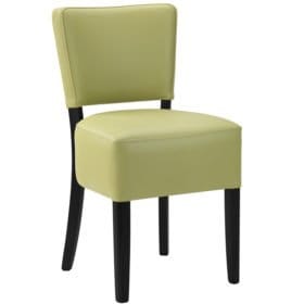 Lime Green Fully upholstered Black frame Side Chair