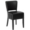 Dark Brown Fully upholstered Wenge frame Side Chair