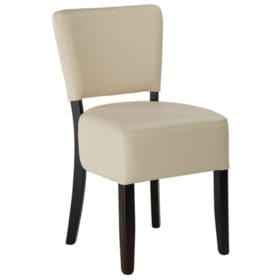 Ivory Fully upholstered Wenge frame Side Chair