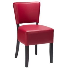 Wine Fully upholstered Wenge frame Side Chair