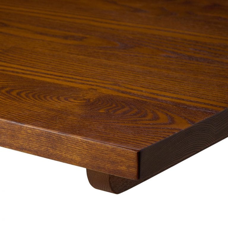 32mm Rustic Solid Oak Table Tops Smoked Nobis Restaurant Furniture