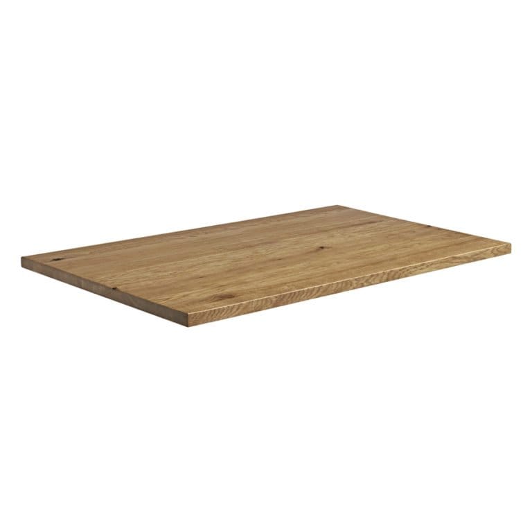 32mm Rustic Solid Oak Table Tops Smoked Nobis Restaurant Furniture