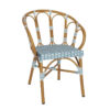 Solent Weave Stacking Outdoor Arm Chair - Blue White